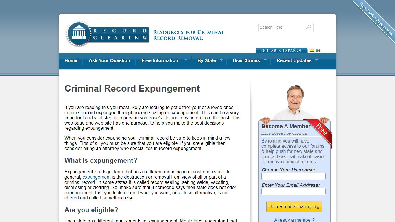 Criminal Record Expungement - Free Expungement Information